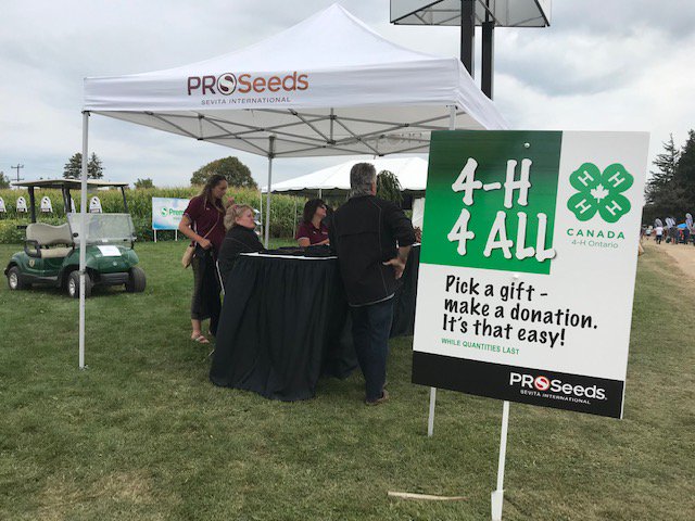 Sevita_Int's tweet photo. Who loves 4H? We all do! Make a donation and receive a Tshirt or Sunglasses #PROSeeds #SevitaInternational @outdoorfarmshow @4HOntario https://t.co/PycYsReULx