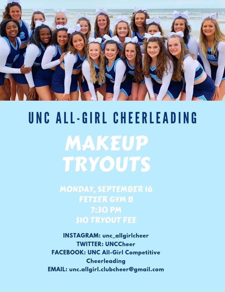 Unc All Girl Cheerleading Unccheer Twitter