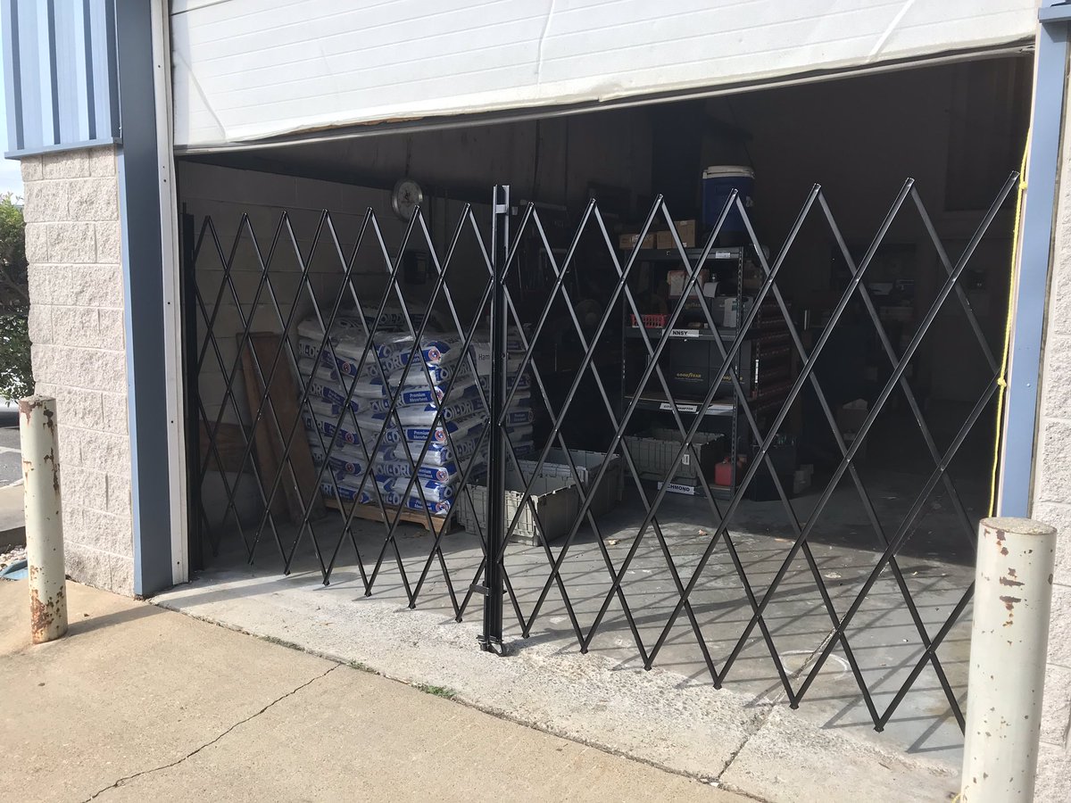 Just installed an accordion gate. Great for security.