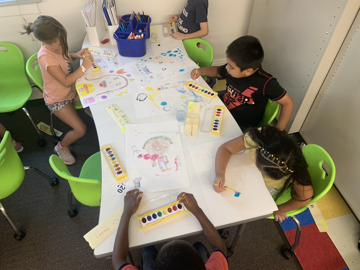 Guess who was inspired by The Dot &amp; EL to create watercolor visions of what Hunter is helping them become?<a href="/HunterPrincipal/">Hunter GT-AIG Elem</a> @peterhreynolds #TheDot