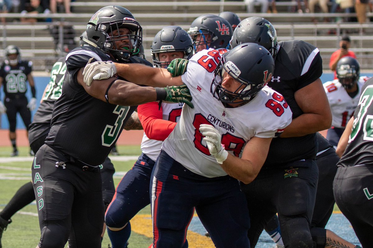 lapdfootball's tweet photo. Check out the latest album - game-day pics from the 2018 game against the #LASDGrizzlies. More pics at https://t.co/cuNPLVKfnb #WeAreCenturions #NPSFL #Football #LAPDfootball https://t.co/uIVr9dszSn