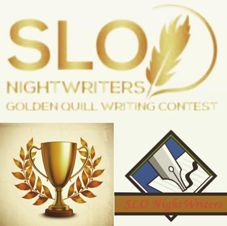 SLONightWriter's tweet image. Make sure to attend tonight's meeting and hear the winners of the Golden Quill writing contest read their material. #keepwriting #SLO #Slonightwriters