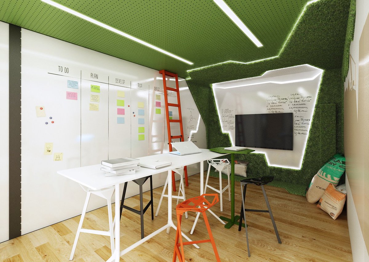 atak_design's tweet photo. KANBAN ROOM ///  Bar seating | mobile tables  |  mobile partitons  |  smart walls  |  magnetic glass walls  |  whiteboard sharpie smart walls |  AV telecom system #kanban #kanbanroom #meetingroom #teamwork #interiordesign #designatak #bespoke https://t.co/pqKPgDptqd