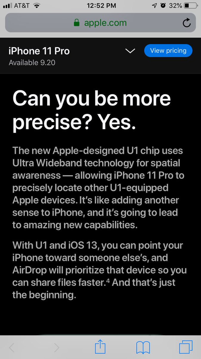 #uwb officially released in new @apple #iPhone11 ! Lots of cool new apps in perspective. Exciting times <a href="/Decawave/">DECAWAVE</a> !