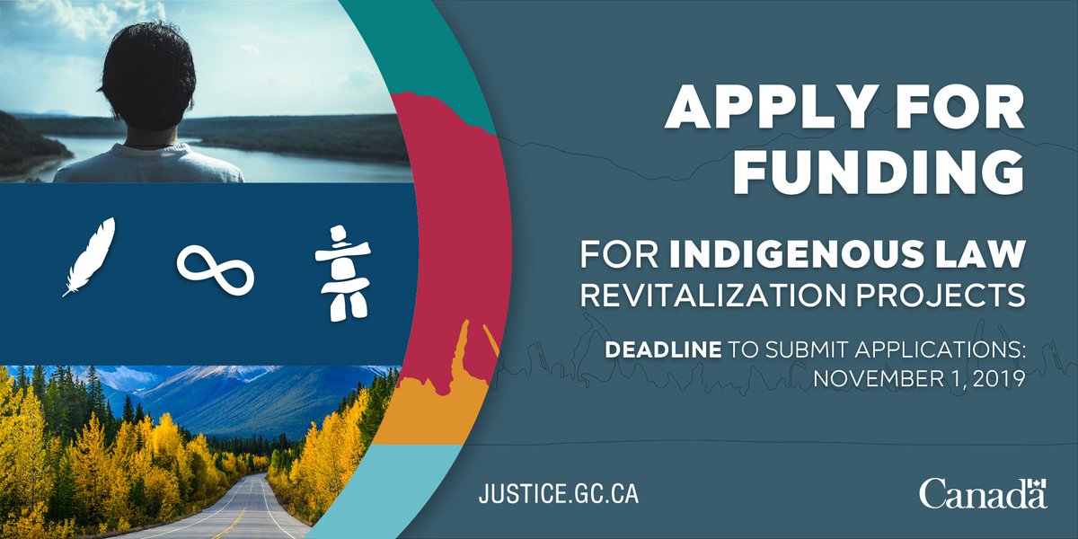 JusticeCanadaEN's tweet photo. Wondering if you’re eligible to apply for the Call to Action 50 funding? The purpose of #CTA50 funding is to assist in the revitalization of #Indigenous laws. Visit our webpage to find out more details about eligibility: https://t.co/VUGPUrIICM https://t.co/xMnaMRHb4e
