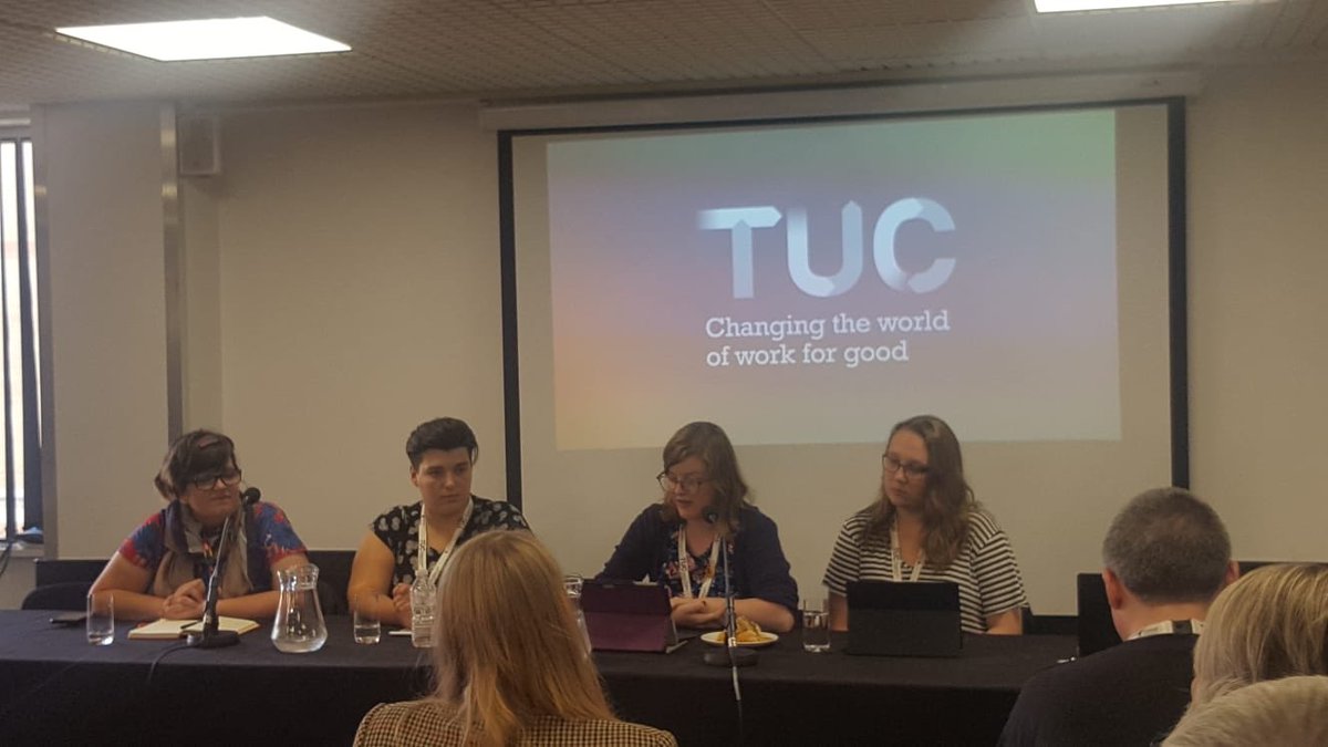 GMB Young Member, Beccie Ions, doing Yorkshire proud at TUC National Congress 2019. Beccie, who has helped spearhead the GMB "Mental Health Matters" campaign, was on a panel discussing Mental Health both in and outside the workplace 
#MentalHealthMatters 
#TUC2019