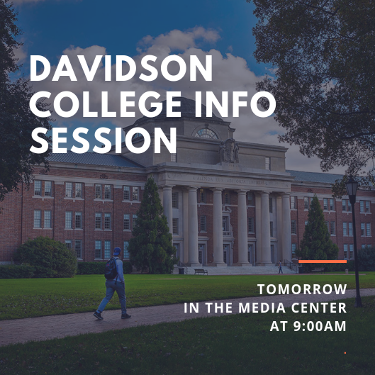 riverside_cac's tweet photo. Students attending the Davidson College Info Session tomorrow morning at 9:00am: be sure to come to the media center first thing in the morning. Passes will be handed out at the end of the info session! π€ππ #LifeAfterRiverside #Classof2020 #SeniorSZN https://t.co/qq6Ds48QjX