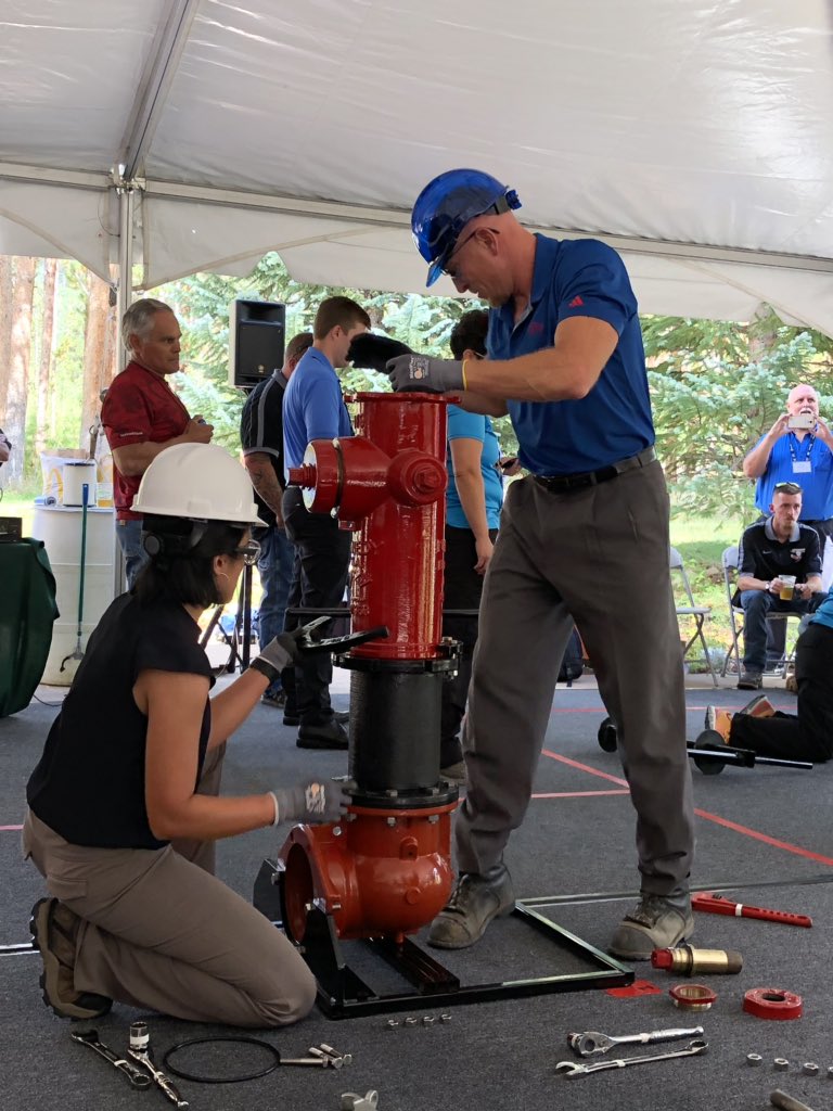 Anni Santos <a href="/Stantec/">Stantec</a> and Sean Lieske <a href="/AuroraWaterCO/">Aurora Water</a> Compete in Hydrant histeria <a href="/RMSAWWA/">Rocky Mountain AWWA</a> <a href="/RMWEA/">RMWEA</a> #rmwc