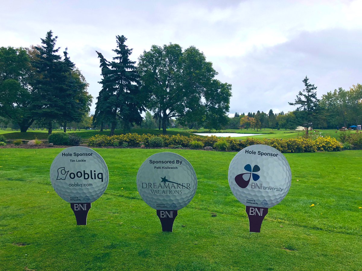 DreamakerYEG's tweet photo. Having a blast @BNIAlbertaN #golf classic! Proud to be a #sponsor of this #event &amp; a player this year! 🏌️‍♀️#shpk #DreamakerYEG #BNIALbertaNorth https://t.co/H5FIw8RD0s