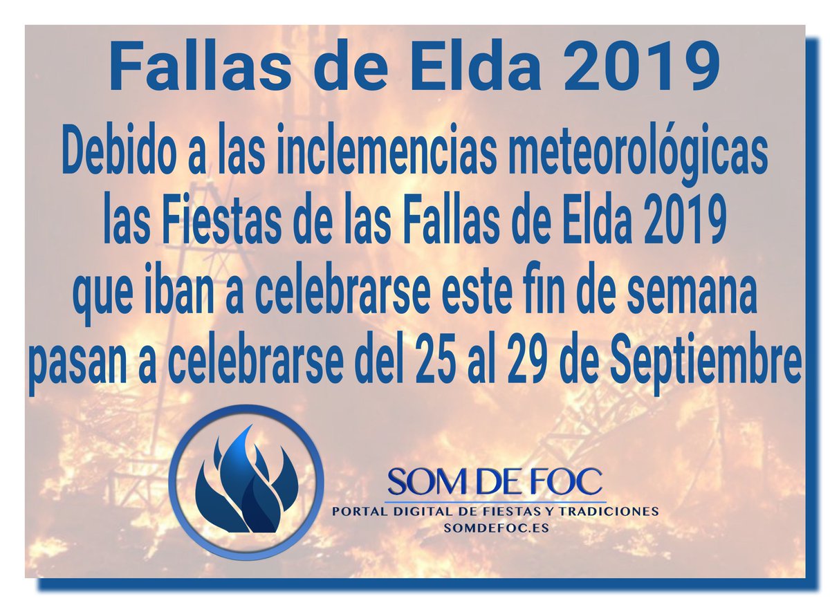 Somdefoc's tweet photo. 🔥Comunicado de las Fallas de Elda 2019🔥
#FallasElda #fallas2019 #Elda #fiestastradicionales #fiestas #tradiciones #CostaBlanca #España #spain https://t.co/jDbikuJz4O