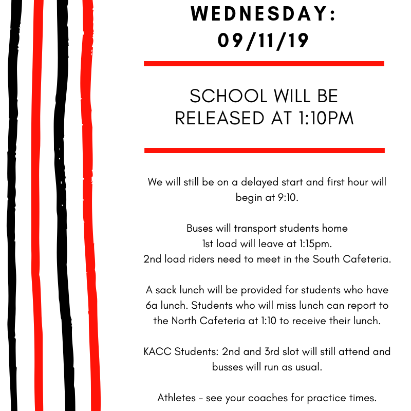 bbchs307's tweet photo. Due to the extreme heat and humidity within our building, we will be on an early release schedule tomorrow. 

Also please remember that tomorrow is scheduled as a delayed start as well. 

Stay hydrated Boilers! https://t.co/Cg1Do5AFZy
