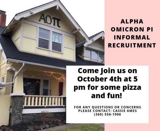 Think pink and join us for Fall Informal Recruitment October 3rd and 4th! Open to any women sophomore standing and above. Contact Cassie Ames for more information. We can’t wait to meet everyone! 💘