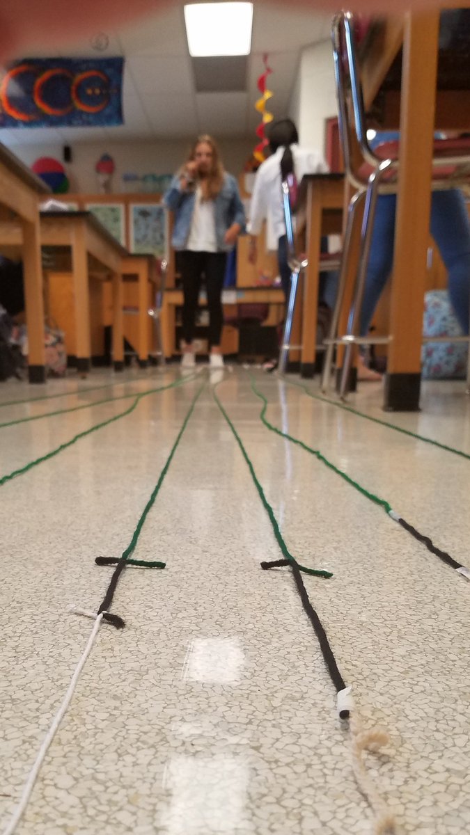 MsGsci's tweet photo. How long is your #digestive tract? #anatomy and #physiology #stdnts made #models from yarn to represent the different parts of the #system #relativesize #smallintestine @CVSciTech @CVBuckskins https://t.co/zW9YtUt1i6