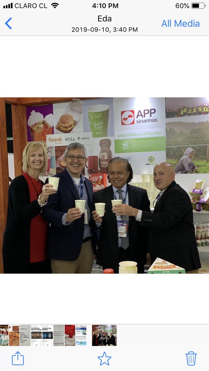 Ian_Lifshitz's tweet photo. It was a true honor to be toasting success with his Excellency, MUHAMMAD ANSHOR, Indonesian ambassador to Chile at the @asiapulppaper booth during
@eFoodService
Exposition (#efs2019). @kbrisantiago https://t.co/RGpHcsK9io