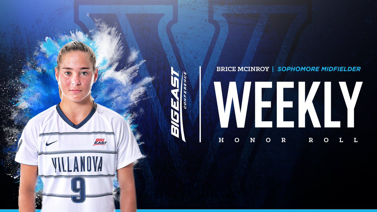 NovaWSoccer's tweet photo. Two Goals. Two Wins. 1 #BigEast Honor Roll Award
#BigEastSoccer #87Given #38Earned #GoCats #CatAwards https://t.co/3gmspBF9wP