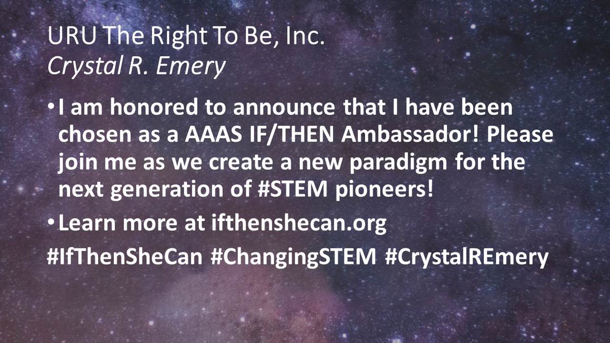 CrystalREmery's tweet image. #IfThenSheCan #ChangingSTEM #CrystalREmery