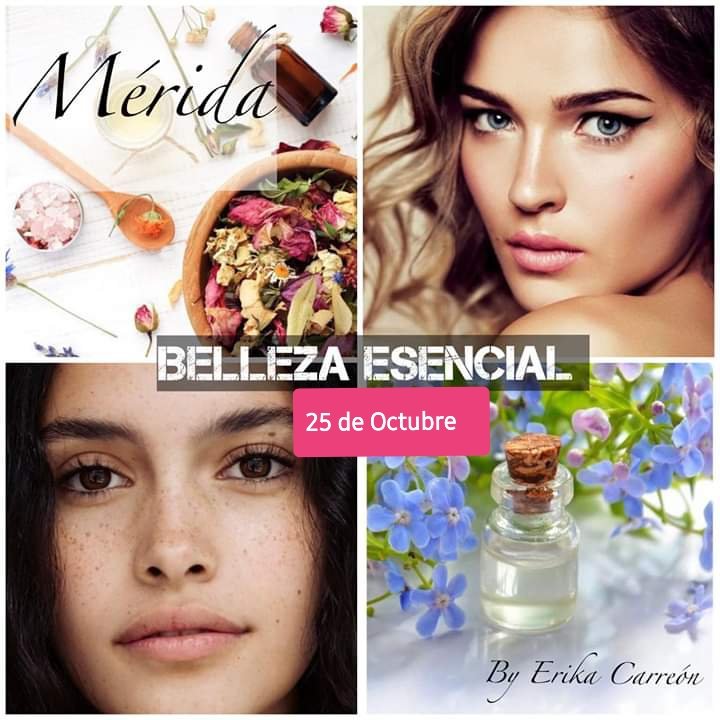 Taller presencial en MÉRIDA
BELLEZA ESENCIAL con #aceitesesenciales
Taller práctico de Aceites Esenciales, con recetas especiales para el cuidado de la piel y cabello. 
Se prepararán recetas de serum facial,corporal, desmaquillante,contorno de ojos,despigmentante.#mygreensmoothie