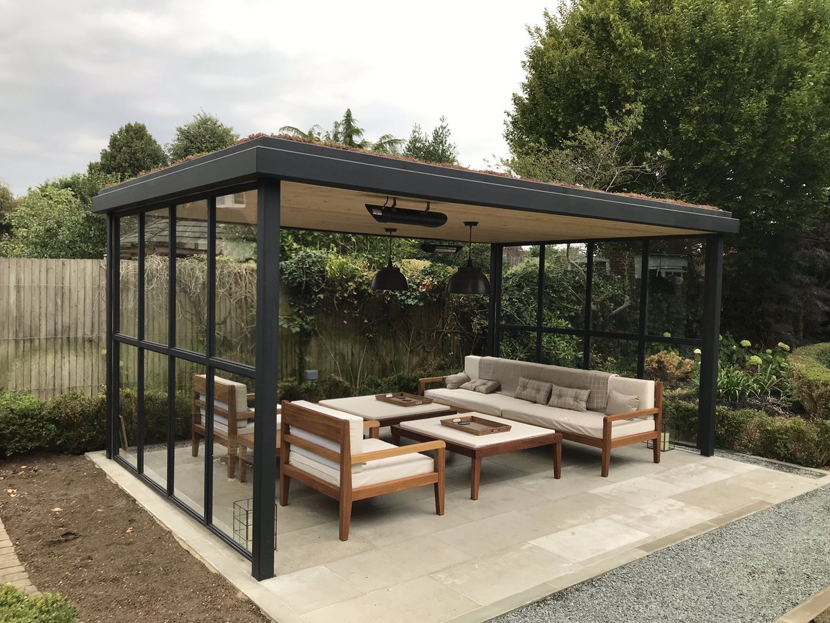 BurnhamLandscap's tweet photo. Garden room rebuild. This came from the Gold medal winning show garden designed by @WillWilliamsGD fabricated by @robhorton1 and assembled by our good selves. #RHSHampton #Collaboration #LifesBetterInBoots #ReuseNotRefuse #PureClass @_LONDONSTONE @CEDNaturalStone https://t.co/yU5Ju6dadV