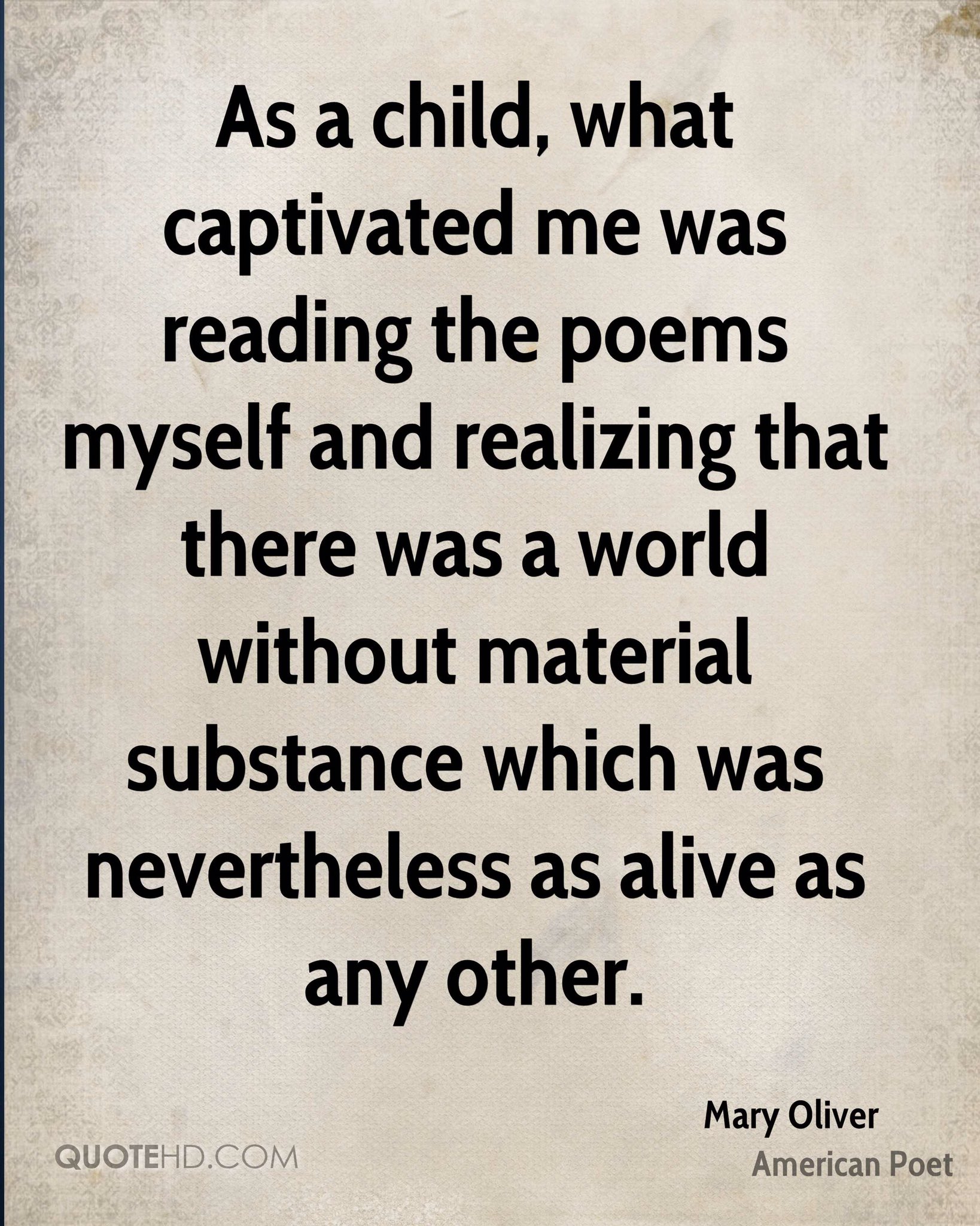 Happy birthday to Mary Oliver, born in 1935. 