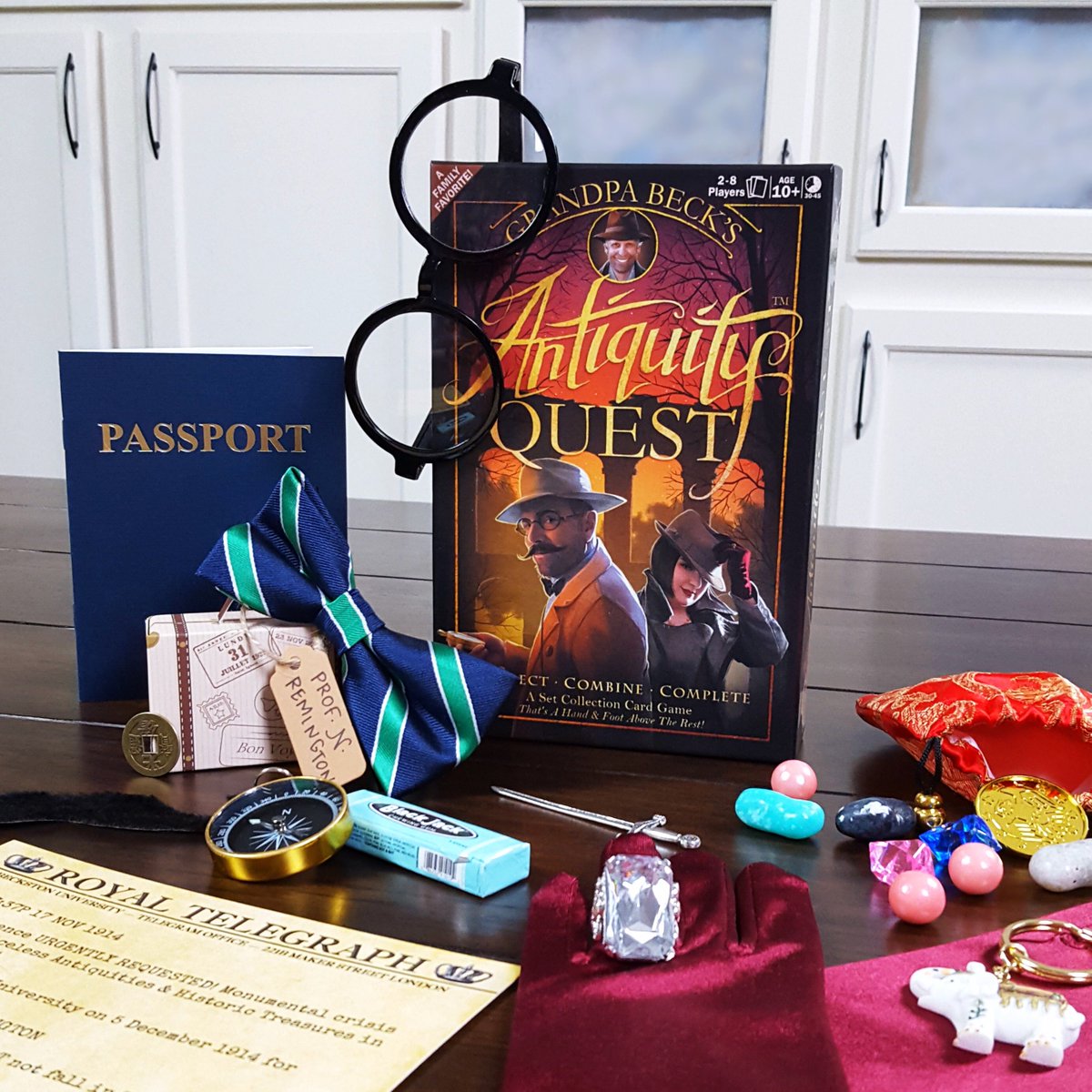 WCGamesMN's tweet photo. Antiquity Quest Unboxing: https://t.co/ZgPoPgV6Wl Received this package from Grandpa Beck's Games. Haven't played it yet, but based around favorite game of ours: Hand and Foot! Enjoy pictures of the extras and we look forward to playing and reviewing this soon! #whitecabinetgames https://t.co/hWnl41uGwa