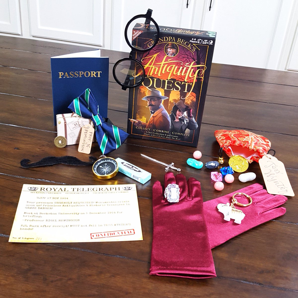 WCGamesMN's tweet photo. Antiquity Quest Unboxing: https://t.co/ZgPoPgV6Wl Received this package from Grandpa Beck's Games. Haven't played it yet, but based around favorite game of ours: Hand and Foot! Enjoy pictures of the extras and we look forward to playing and reviewing this soon! #whitecabinetgames https://t.co/hWnl41uGwa