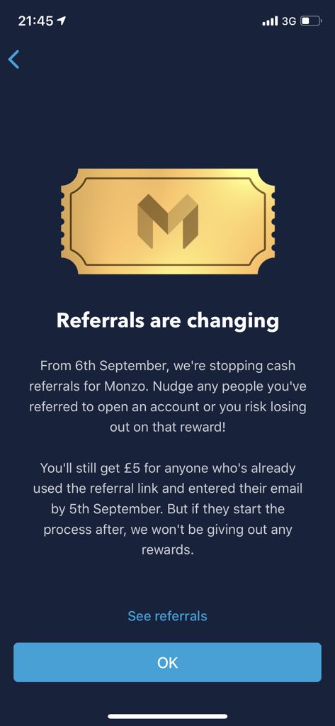 batesy_uk's tweet photo. @monzo strange notification to send out on the 10th sept https://t.co/PcijbhfU08