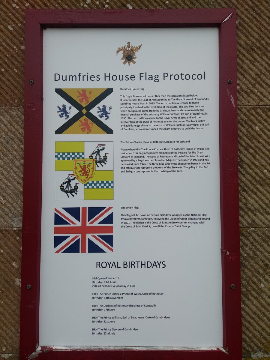Scarfie1's tweet photo. So now we know.
Flag Protocol.
#FlagProtocol #DumfriesHouse https://t.co/lpZGCEruW8
