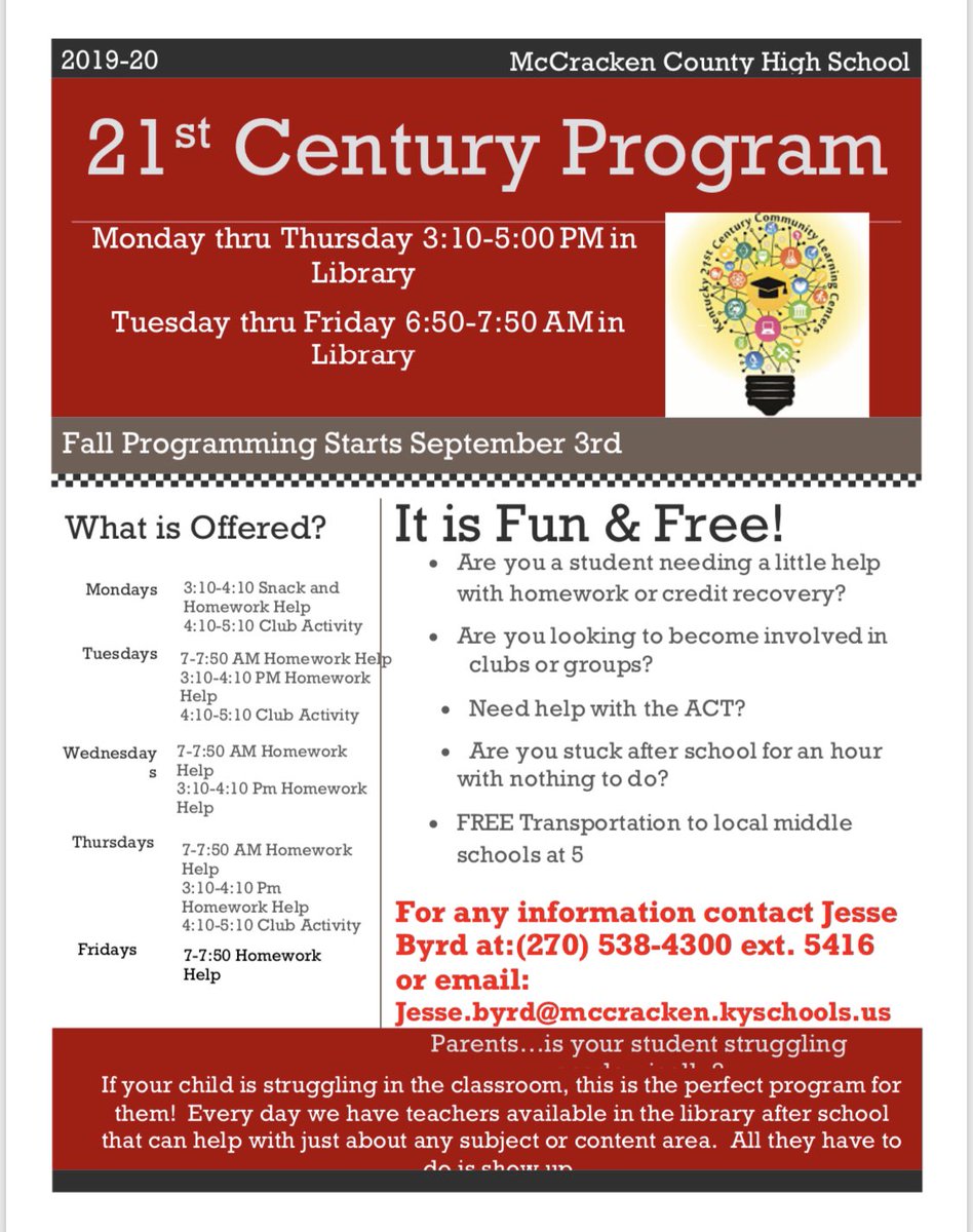 KJacksonMC's tweet photo. After-school tutoring is available! https://t.co/tdMwgGig5v