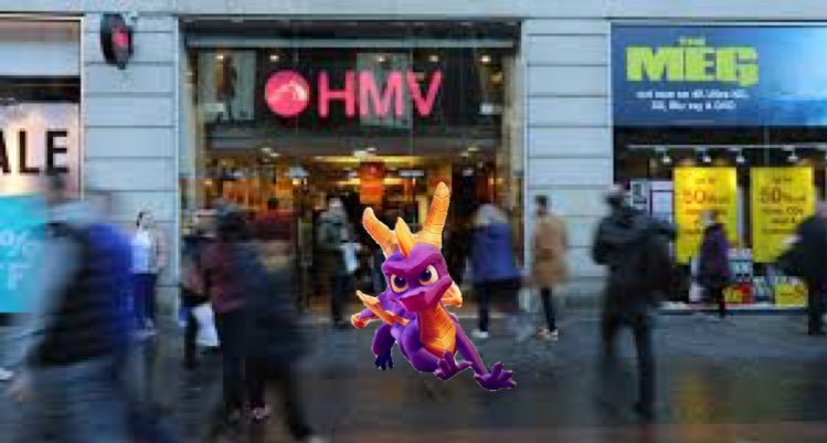 Mr  @SpyroTheDragon sprinting away after being caught stealing DVD’s from HMV.