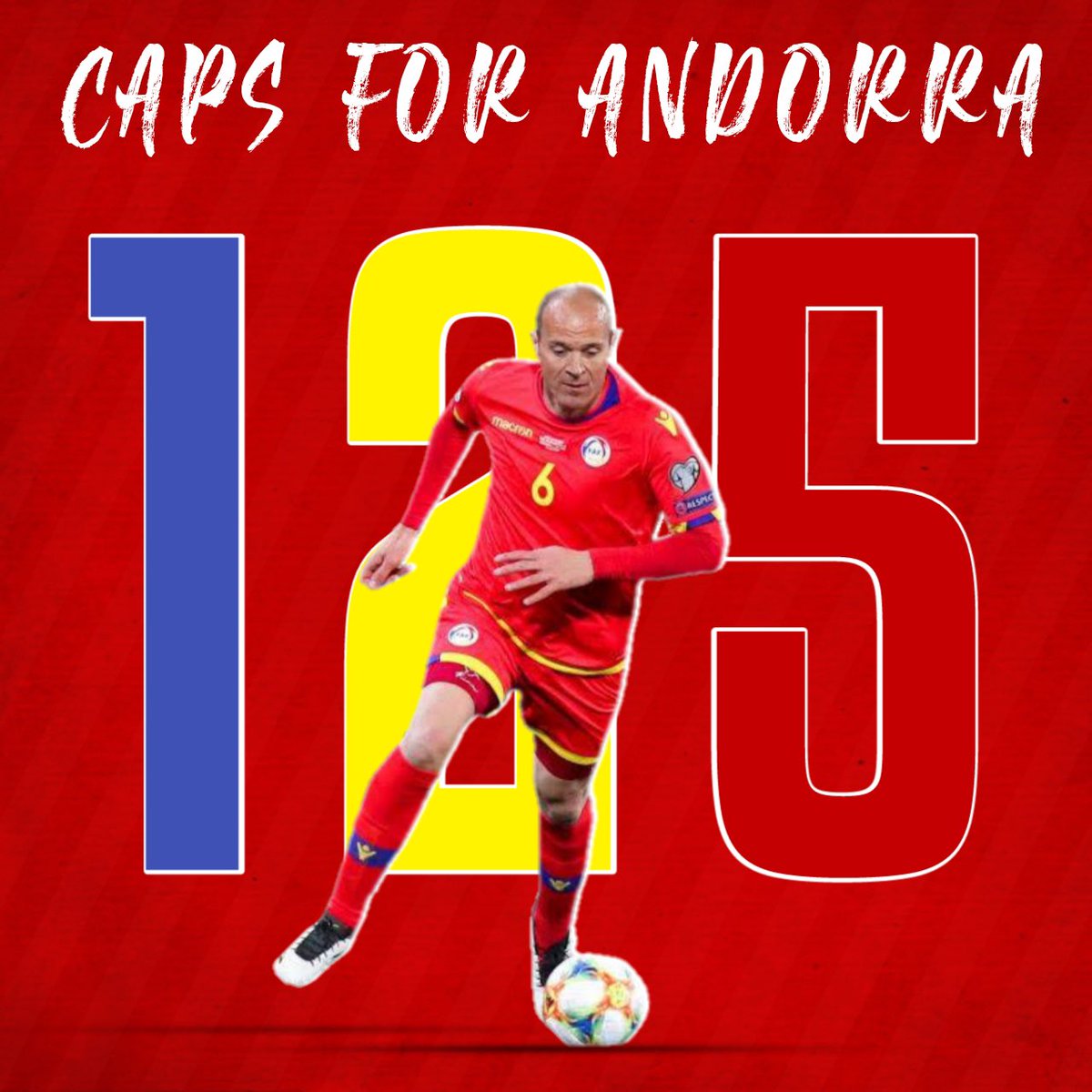 ildelima6's tweet photo. Un orgull arribar a 125 partits defensant els colors d’Andorra i poder fer-ho contra la campiona del món @equipedefrance 🇫🇷⭐️⭐️ a @stadefrance 🏟🇫🇷 #andorra #france #125caps #stadedefrance #paris #roadtorecord #uefa #fifa https://t.co/VcehBrXCsf