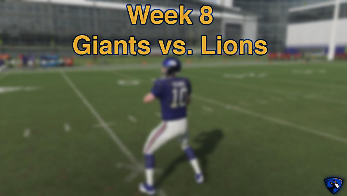 TFGOGiants's tweet photo. We kickoff tonight at 7 PM ET against the Detroit Lions in week 8! https://t.co/W9ePeUzqwL https://t.co/P9mMsUt3CJ