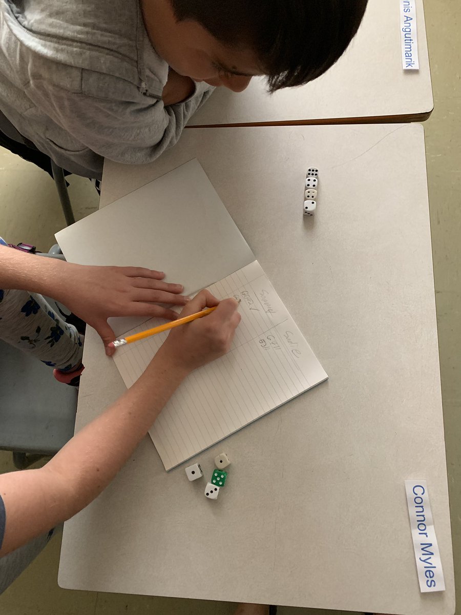 MrsThompsoncrew's tweet photo. Each partner rolls four dice, each makes the largest # they can with the digits, they compare the two numbers and the largest number earns the partner a point🎲! #ocsbMath #mathgames #worksheetfree https://t.co/4mgmbSwNCK