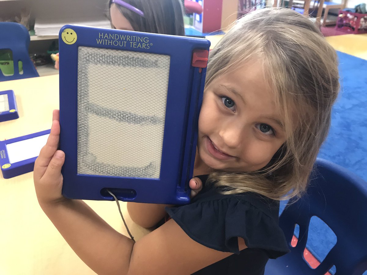 MsAprilsPreK's tweet photo. We’ve learned all about lines and curves. Now we’re practicing our Frog Jump Capitals. Where do we start our letters? At the top! #TrinityLearns @hwtears #finemotorskills #academicfoundation https://t.co/GbG3gwnMeF