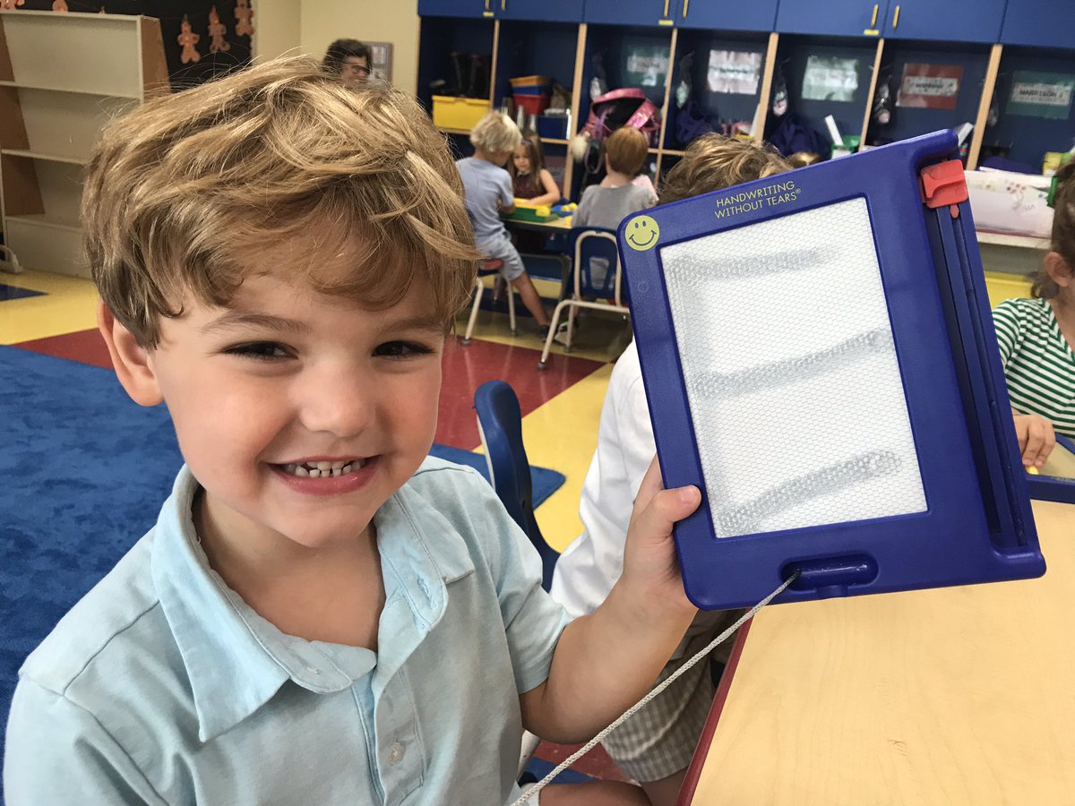 MsAprilsPreK's tweet photo. We’ve learned all about lines and curves. Now we’re practicing our Frog Jump Capitals. Where do we start our letters? At the top! #TrinityLearns @hwtears #finemotorskills #academicfoundation https://t.co/GbG3gwnMeF