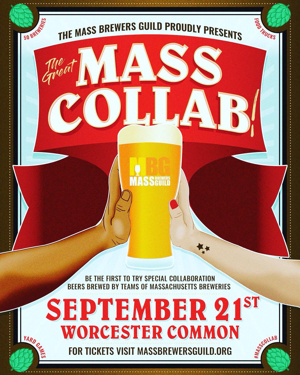 Wormtown Brewery (@wormtownbrewery) on Twitter photo No plans Saturday Sept 21st? Well you just got some! Join us and every other brewery in the state at the The Great Mass Collab on the Worcester Common put on by the <a href="/MABrewersGuild/">Mass Brewers Guild</a> !!! Then check out the Worcester Craft Beer Week rooftop afterparty!!! No plans Saturday Sept 21st? Well you just got some! Join us and every other brewery in the state at the The Great Mass Collab on the Worcester Common put on by the <a href="/MABrewersGuild/">Mass Brewers Guild</a> !!! Then check out the Worcester Craft Beer Week rooftop afterparty!!!