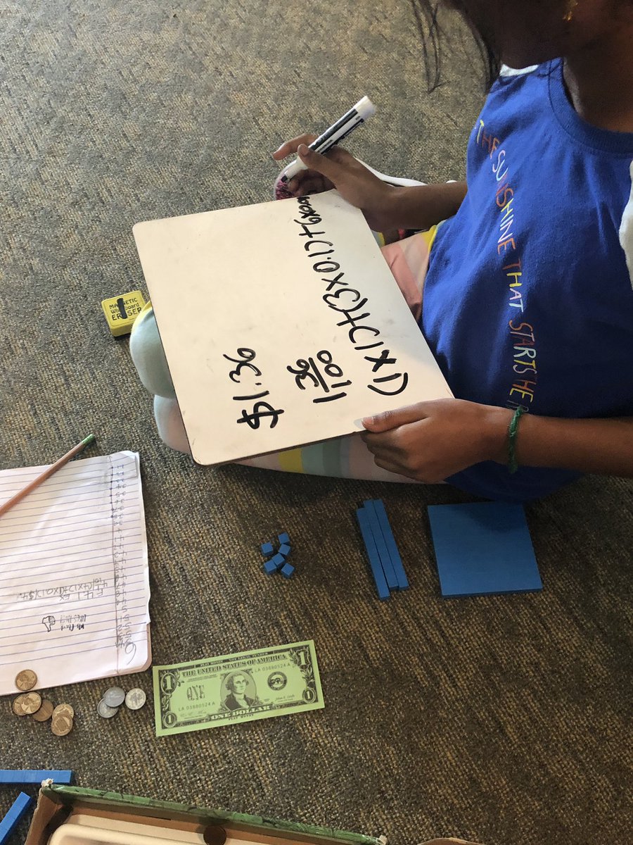 katiec25's tweet image. Students worked so hard today representing decimals using base ten blocks and money! #norrisrocks #engagingmath #ourFISDstory #manipulativesforeveryone