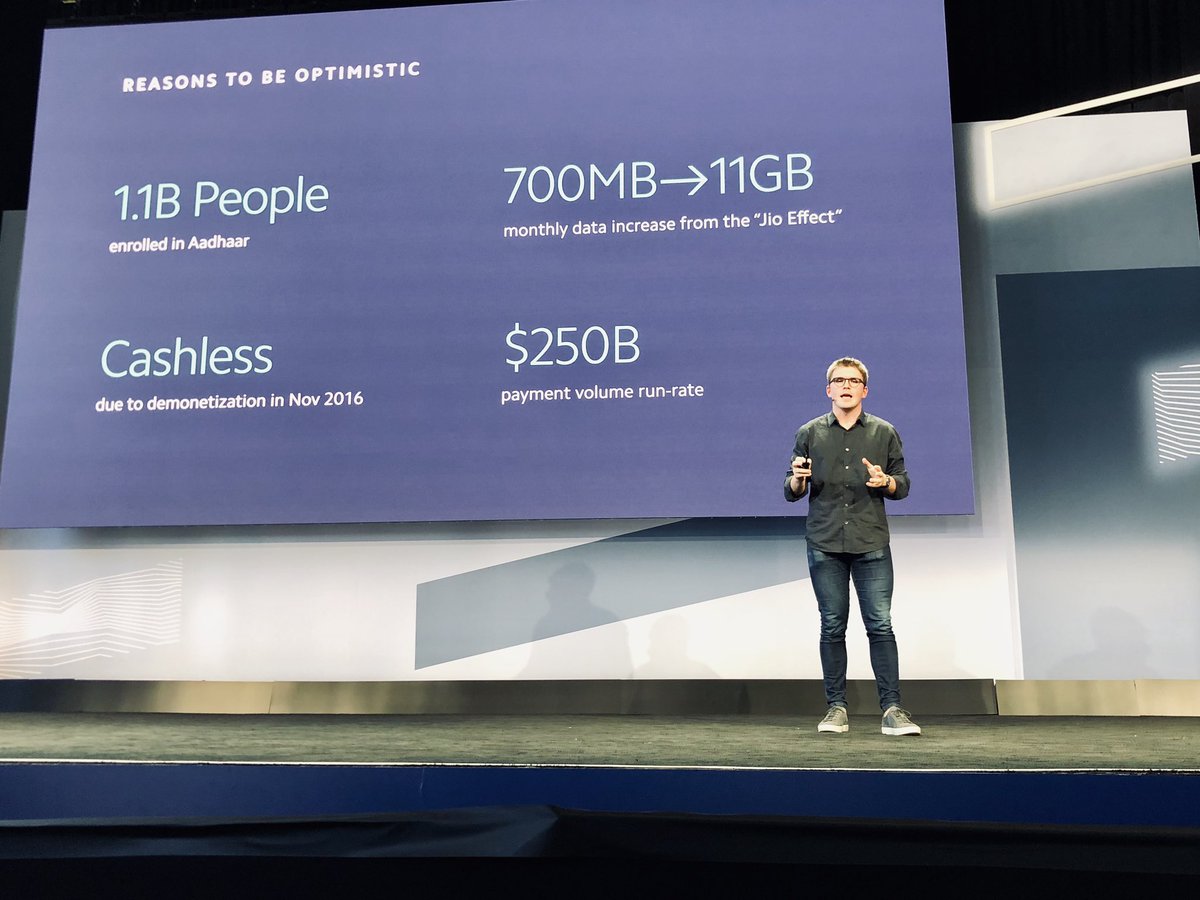 rea_loretta's tweet photo. Benefits of cashless layer (UPI):
- public
- fast
- cheap
- available
@collision (cofounder and president of @stripe) talks about the future of payments in globalization at #stripesessions https://t.co/EheD6PRqwx