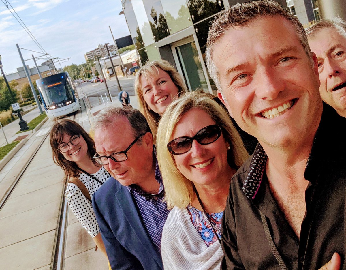 TimTierney's tweet photo. The @FCM_online testing out the new ION in @CityKitchener @wlooandcityline LRT!!!! Ours Saturday! 🚉🚋 https://t.co/RavCDYdAwI