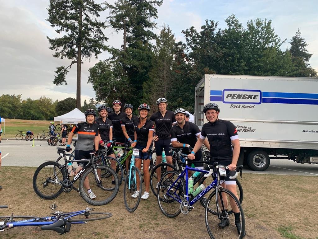 alphacanada's tweet photo. So excited to see this team of riders from Vancouver who were representing Alpha at the Gran Fondo (@rbcgranfondo) to Whistler this past weekend! #AskMeAboutAlpha #LifeShared #rbcgranfondo https://t.co/QlKhIjfJeQ
