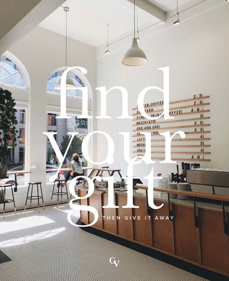 Coincides beautifully with this quote I came across on Insta today from <a href="/gritandvirtue/">Grit & Virtue</a>. 

“The meaning of life is to find your gift. The purpose of life is to give it away.” 💕