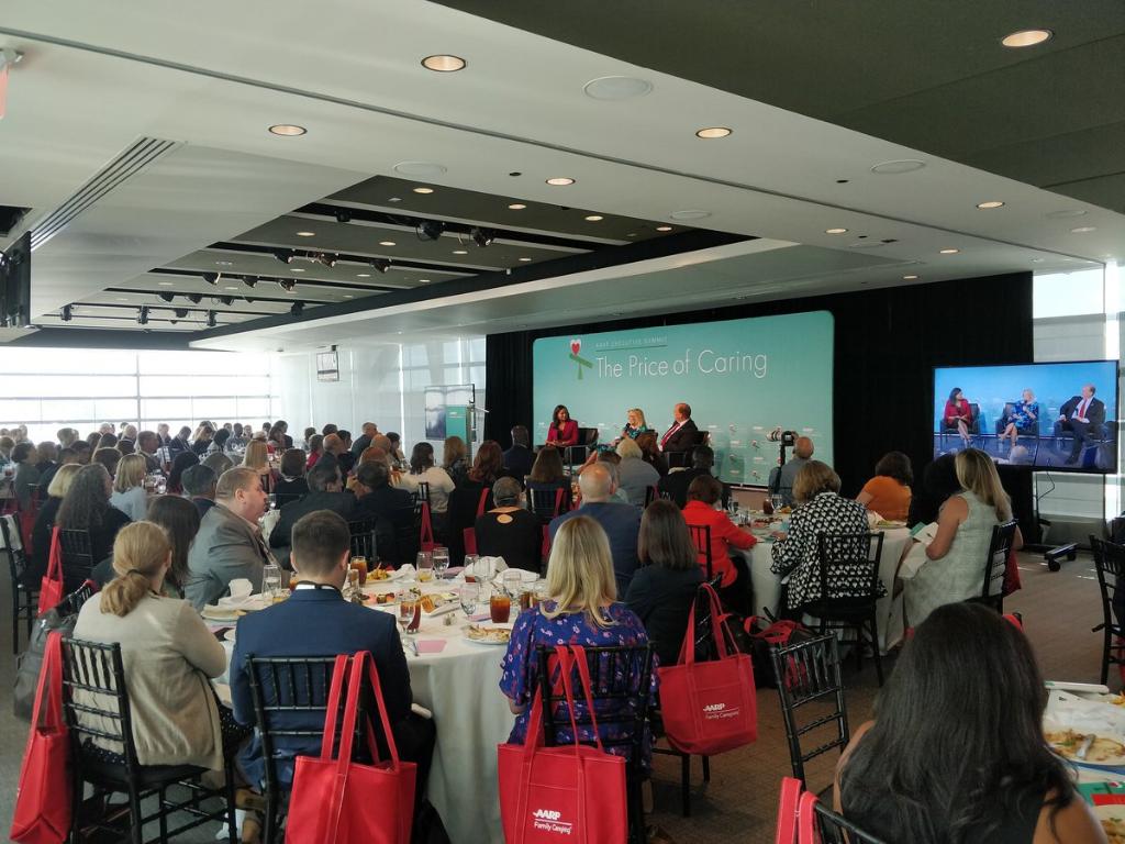 AARPUT's tweet photo. Packed room at @aarp #PriceofCaring shows the critical importance of caregivers and need for business, policy, and community leaders to understand and support them https://t.co/MtpNuBFWDf https://t.co/yRhchcI0t7
