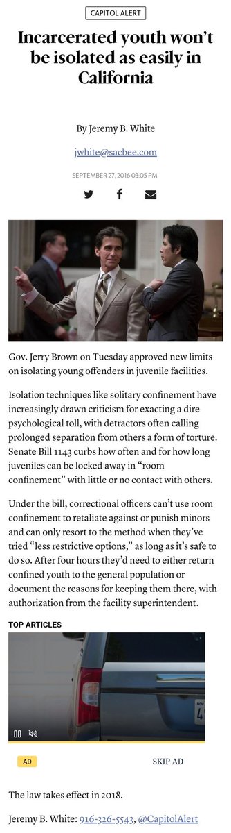 50 Times  #Kamala Accomplished/Advocated for  #CriminalJusticeReform38.AG-  #KamalaHarris supported Senate Bill 1143 to significantly limit the practice of isolating juveniles in room confinement. The bill was signed into law and took effect in 2018.