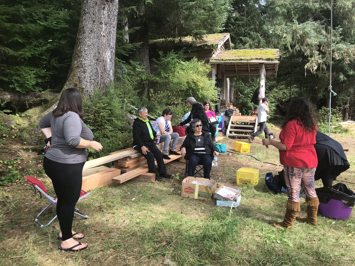 Today we were blessed to share the Kunsoot vision with visiting delegates from Haida Gwaii and coastal communities as part of the Heiltsuk/Haida Women’s Gathering! The power of our matriarchs and the power of our homelands are inextricably linked.