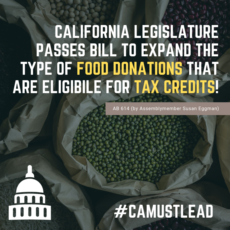cawrecycles's tweet photo. A bill to reduce both hunger AND food waste is now sitting on the governor's desk!
Thank you @CAFoodBanks for your partnership and Assemblymember @SusanEggman for being an advocate on this issue once again! https://t.co/hJoB52lCsH