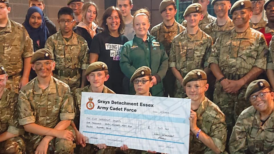 EssexACF's tweet photo. What a great end to #CharityTuesday! well done to the #Cadets of #Grays! an amazing effort! #ACF https://t.co/h0n7lKA0Ok