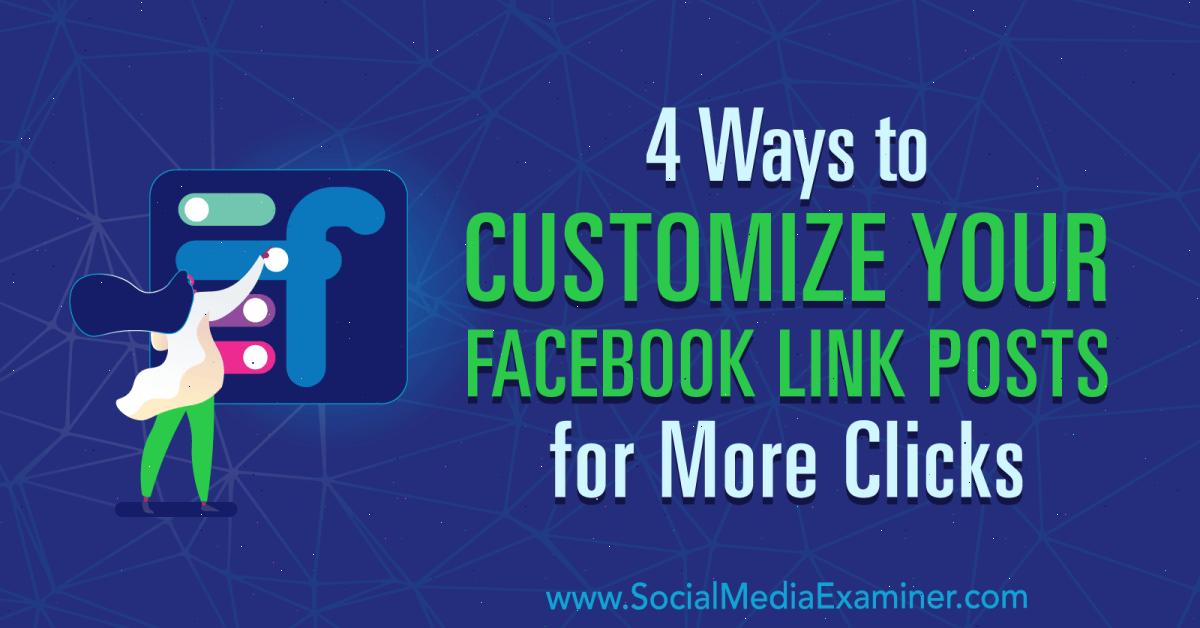 SCMSocialistas's tweet photo. 4 Ways to Customize Your Facebook Link Posts for More Clicks https://t.co/jrAetV2kHH https://t.co/N4v6XMO7Mc