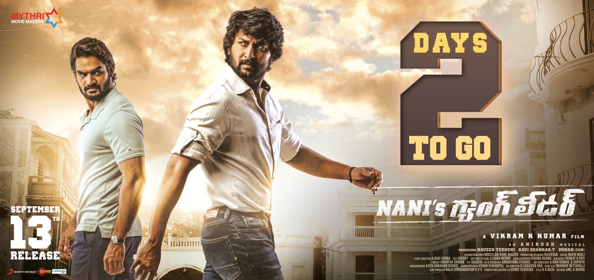 MythriOfficial's tweet photo. Just 2 More Days!
Revengers Assemble ππΌππΌ
#GangLeaderFromSept13th
https://t.co/vmXKbBU3Dj https://t.co/3kGhfopTbm