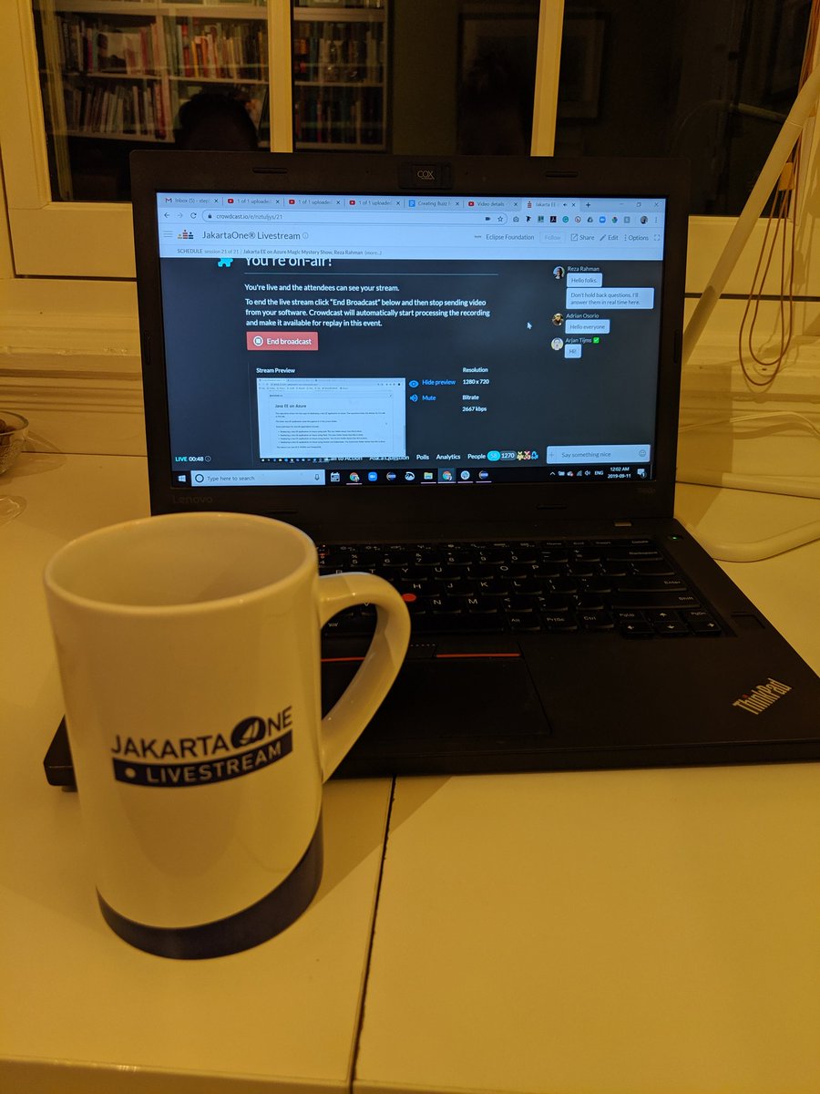 stephaniejswart's tweet image. Final session of @JakartaOneConf! It&apos;s been a fun 18hrs &amp;amp; I&apos;d like to give a big shout out to our livestream dream team I got the pleasure of working with today, so big thanks to @TanjaEclipse, @MayelShabnam &amp;amp; Laura Tran for helping make today an amazing success!