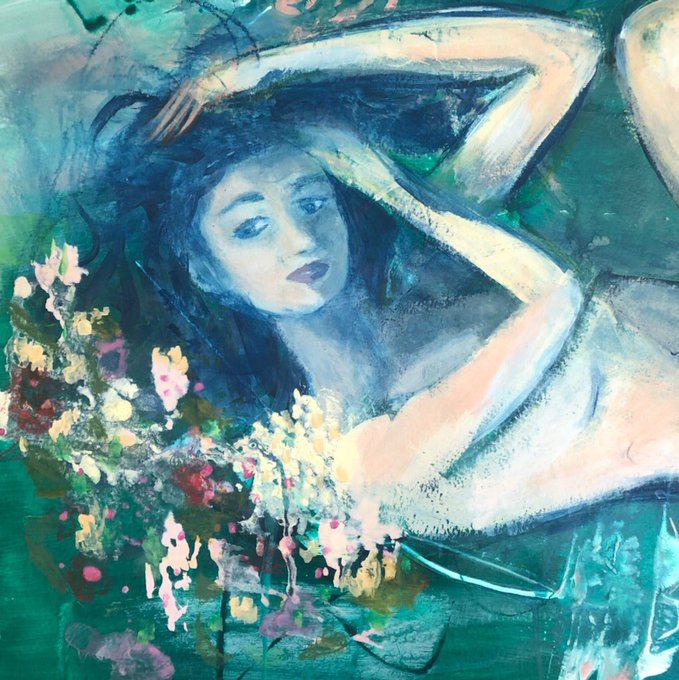 Moving in a more abstract direction but I still just love painting women 👩&zwj;❤️&zwj;💋&zwj;👩 https://t.co/o47oI<a href="/tag/adoptdontshop"class="tags"><span>#adoptdontshop</span></a>