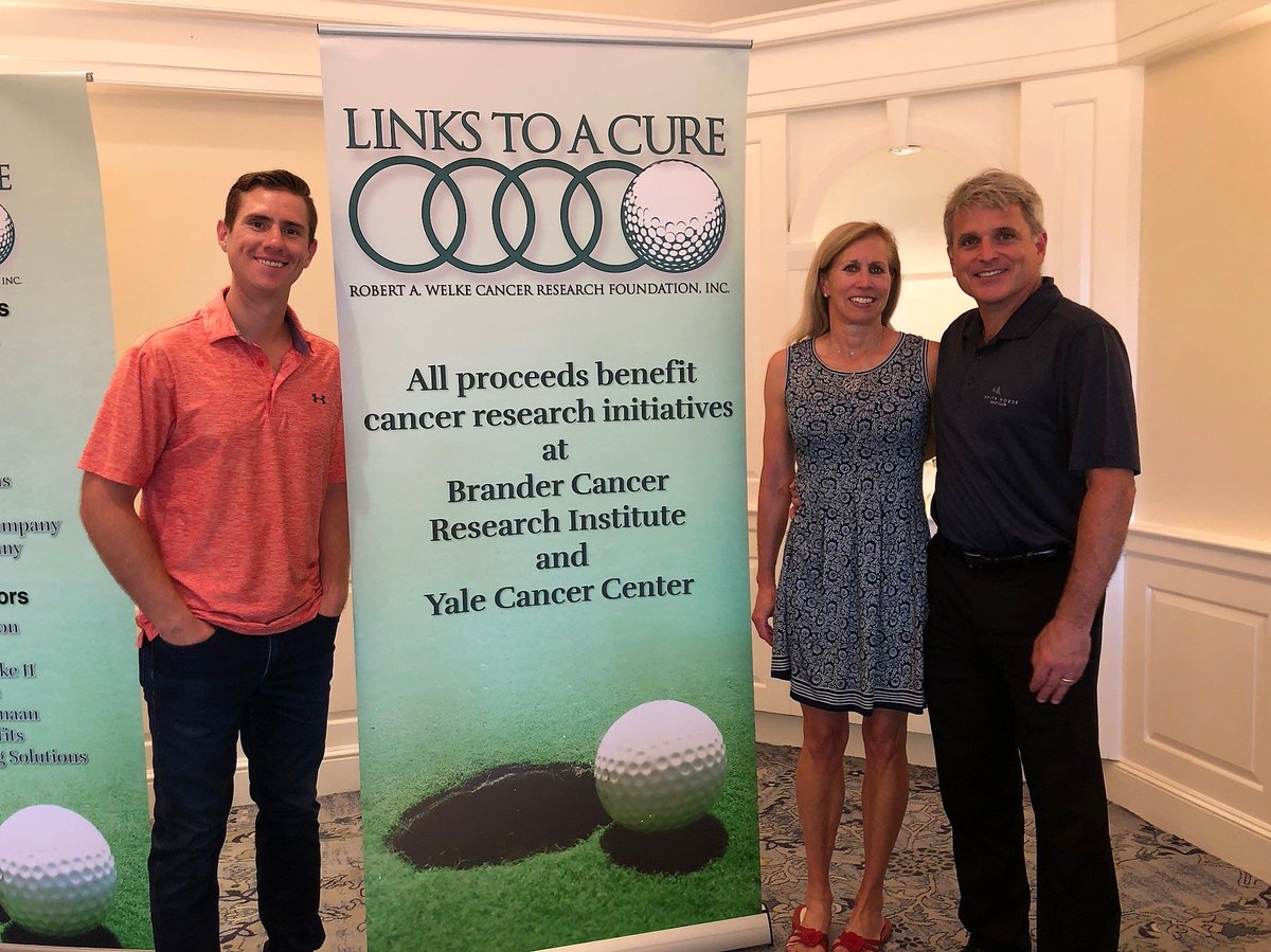 Tony, Ann and Bernie having a great time at the Links to a Cure Charity Golf Tournament in Darian, CT with D.W. Van Dyke &amp; Co.